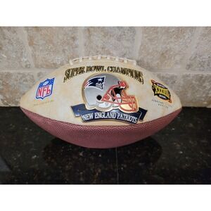 Patriots Super Bowl 38 Champions Souvenir Full-Size Metal Medallion Football
